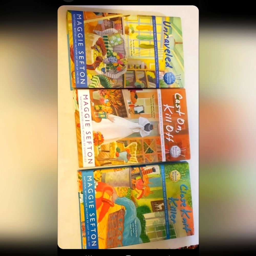 :* 3 books  Melissa Glazer, Maggie Sefton  Isabella Alan . A knitting mystery